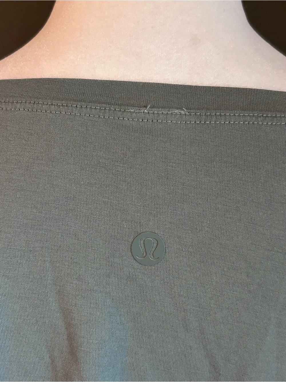 Lululemon Abrasion-Resistant Training T-Shirt Short Sleeve Concrete Blue Crop 10 - Picture 5 of 5